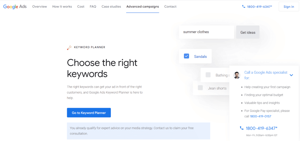 Google Keyword Planner