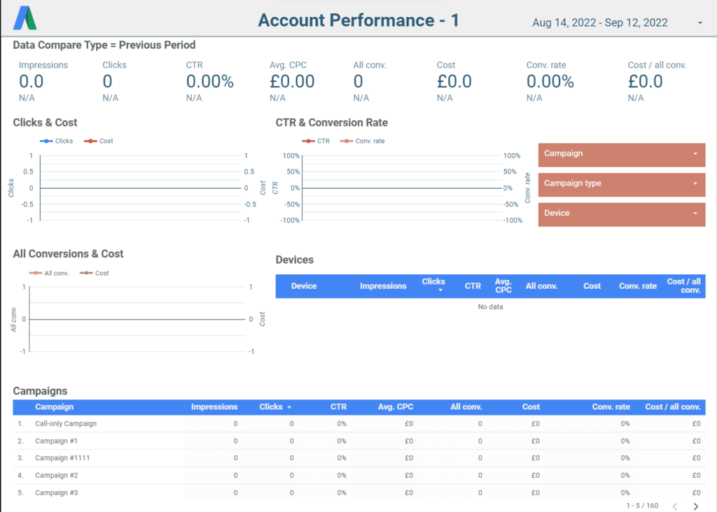 PPC Report Template